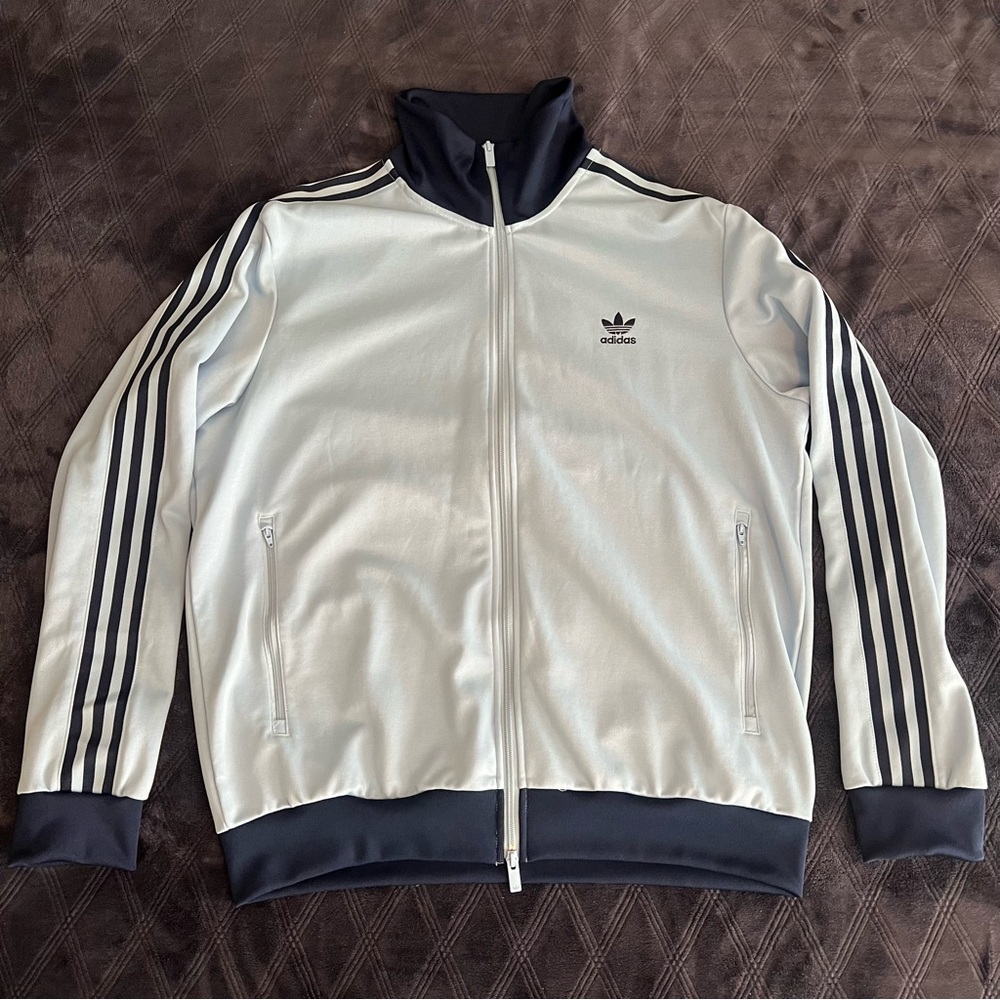 Adidas Track Jacket Light Blue Size L